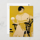 Coles Phillips Dinnerware und "A Cup of Tea" Postkarte (Vorne/Hinten)