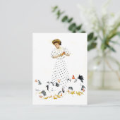 Coles Phillips Fadeaway Bauern Tochter Postkarte (Stehend Vorderseite)