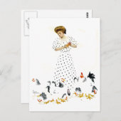 Coles Phillips Fadeaway Bauern Tochter Postkarte (Vorne/Hinten)