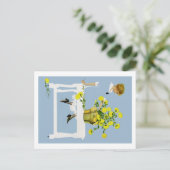 Coles Phillips Fadeaway Chrysanthemas Postkarte (Stehend Vorderseite)