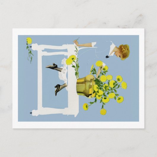 Coles Phillips Fadeaway Chrysanthemas Postkarte (Vorderseite)