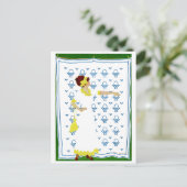 Coles Phillips Fadeaway - Frau auf der Landkreis M Postkarte (Stehend Vorderseite)