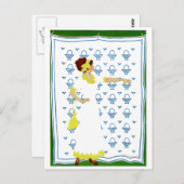 Coles Phillips Fadeaway - Frau auf der Landkreis M Postkarte (Vorne/Hinten)