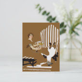 Coles Phillips Fadeaway Frau mit Collie Postkarte (Stehend Vorderseite)