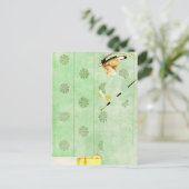 Coles Phillips "Fadeaway Girl" "Green Wallpaper" Postkarte (Stehend Vorderseite)