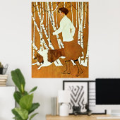 Coles Phillips "Fadeaway Girl" Herbstspazierabdeck Poster (Heimbüro)