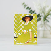 Coles Phillips "Fadeaway Girl" "Spring Garden" Postkarte (Stehend Vorderseite)