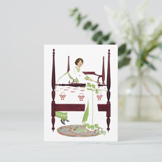 Coles Phillips Frauen und Vier Poster und Quilts Postkarte (Stehend Vorderseite)