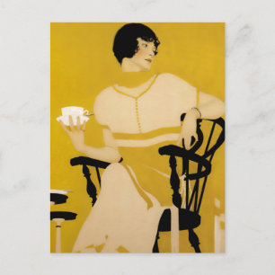 Coles Phillips Geschirrwerbung „Eine Tasse Tee“ Postkarte