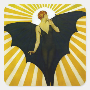 Coles Phillips Sunburst-Magazincover Quadratischer Aufkleber