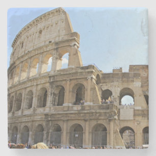 Colesseum Postkarte Steinuntersetzer