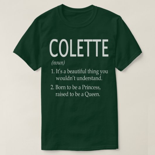 Colette Name Gift T-Shirt (Design vorne)