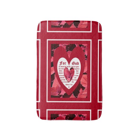 Coleus Close-up with John 3:16 Badematte (Vorderseite Vertikal)