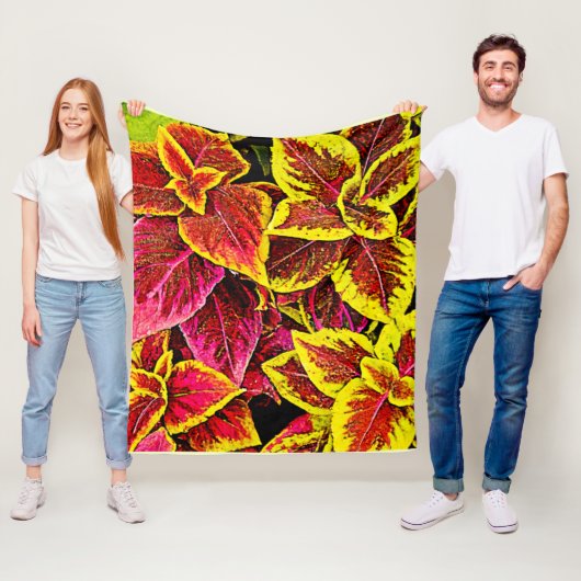 Coleus Leaf Burst Design Fleecedecke (Beispiel)