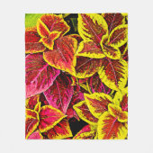 Coleus Leaf Burst Design Fleecedecke (Vorderseite)
