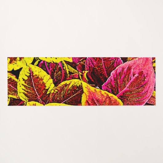 Coleus Leaf Burst Design Yogamatte (Rückseite (Horizontal))