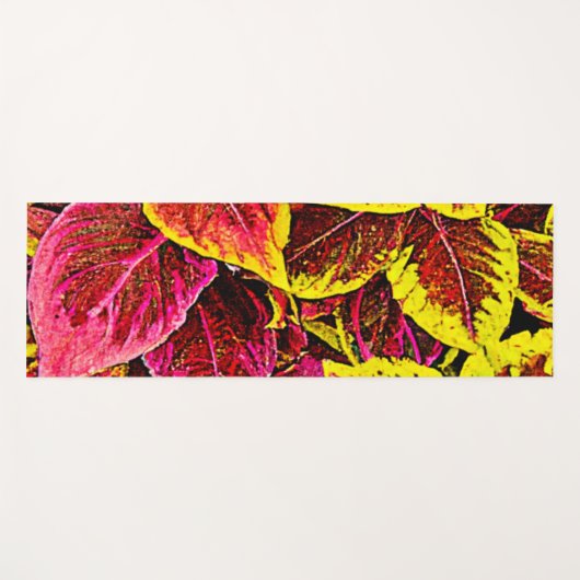 Coleus Leaf Burst Design Yogamatte (Vorderseite (Horizontal))