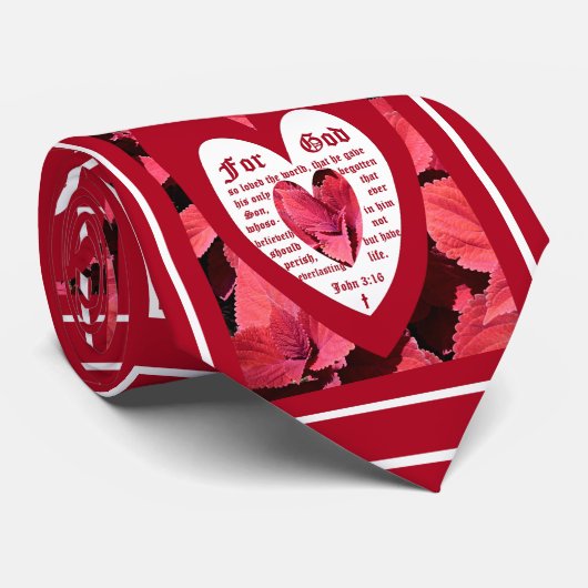 Coleus Nah mit John 3:16 Krawatte (Gerollt)