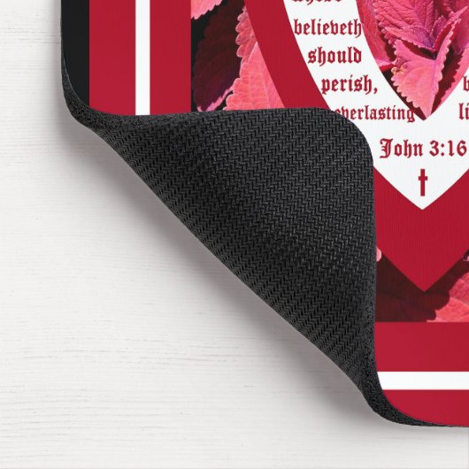 Coleus Nah mit John 3:16 Mousepad (Ecke)
