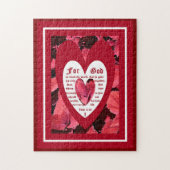 Coleus Nah mit John 3:16 Puzzle (Vertikal)