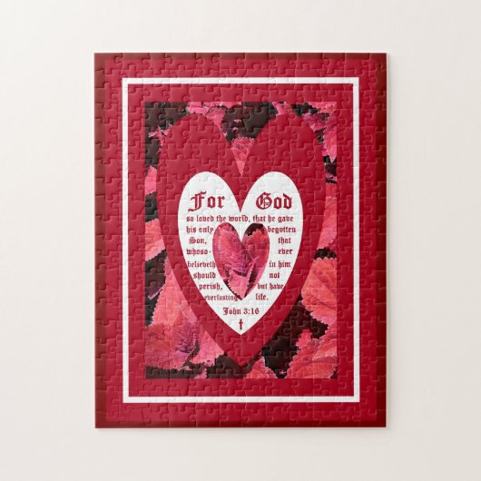 Coleus Nah mit John 3:16 Puzzle (Vertikal)