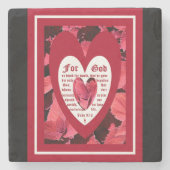 Coleus Nah mit John 3:16 Steinuntersetzer (Vorderseite)