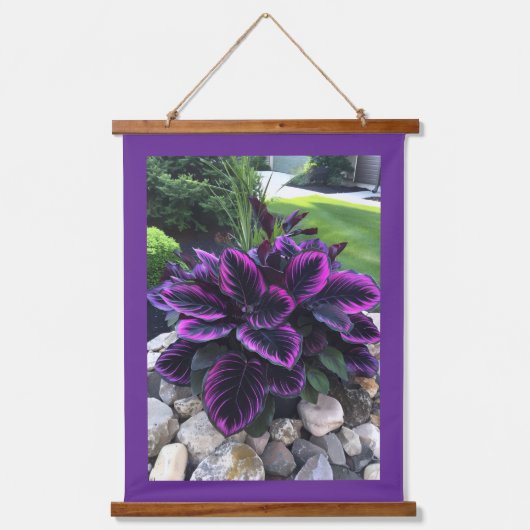 Coleus-Pflanze Wandteppich Mit Holzrahmen (Vorderseite)