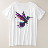 Colibrí Arcoíris Geométrico – Arte Moderno Vibrant Große Größe T-Shirt (Design Rückseite)