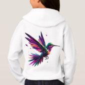 Colibrí Arcoíris Geométrico – Arte Moderno Vibrant Hoodie (Rückseite)