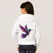 Colibrí Arcoíris Geométrico – Arte Moderno Vibrant Hoodie (Schwarz voll)