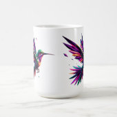 Colibrí Arcoíris Geométrico – Arte Moderno Vibrant Kaffeetasse (Mittel)