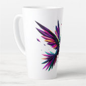 Colibrí Arcoíris Geométrico – Arte Moderno Vibrant Milchtasse (Linke Ecke)