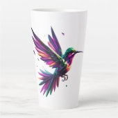 Colibrí Arcoíris Geométrico – Arte Moderno Vibrant Milchtasse (Vorderseite)