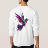 Colibrí Arcoíris Geométrico – Arte Moderno Vibrant Sweatshirt (Rückseite)