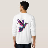 Colibrí Arcoíris Geométrico – Arte Moderno Vibrant Sweatshirt (Schwarz voll)