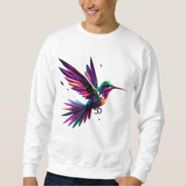 Colibrí Arcoíris Geométrico – Arte Moderno Vibrant Sweatshirt