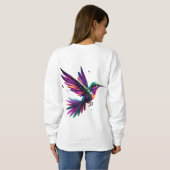 Colibrí Arcoíris Geométrico – Arte Moderno Vibrant Sweatshirt (Schwarz voll)