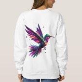 Colibrí Arcoíris Geométrico – Arte Moderno Vibrant Sweatshirt (Rückseite)