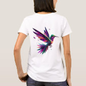 Colibrí Arcoíris Geométrico – Arte Moderno Vibrant T-Shirt (Rückseite)