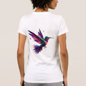 Colibrí Arcoíris Geométrico – Arte Moderno Vibrant T-Shirt (Rückseite)