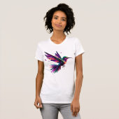 Colibrí Arcoíris Geométrico – Arte Moderno Vibrant T-Shirt (Vorne ganz)