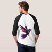 Colibrí Arcoíris Geométrico – Arte Moderno Vibrant T-Shirt (Schwarz voll)