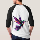 Colibrí Arcoíris Geométrico – Arte Moderno Vibrant T-Shirt (Rückseite)