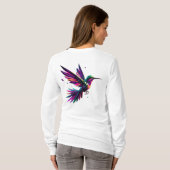 Colibrí Arcoíris Geométrico – Arte Moderno Vibrant T-Shirt (Schwarz voll)