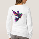 Colibrí Arcoíris Geométrico – Arte Moderno Vibrant T-Shirt (Rückseite)