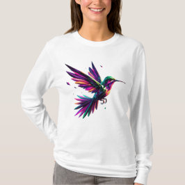 Colibrí Arcoíris Geométrico – Arte Moderno Vibrant T-Shirt