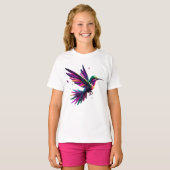 Colibrí Arcoíris Geométrico – Arte Moderno Vibrant T-Shirt (Vorne ganz)