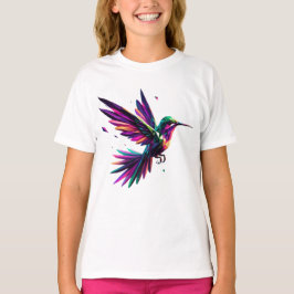 Colibrí Arcoíris Geométrico – Arte Moderno Vibrant T-Shirt