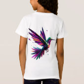 Colibrí Arcoíris Geométrico – Arte Moderno Vibrant T-Shirt (Rückseite)