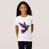 Colibrí Arcoíris Geométrico – Arte Moderno Vibrant T-Shirt (Vorne ganz)